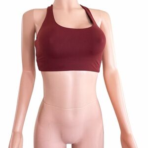 Women's Burgundy Sports Bra
